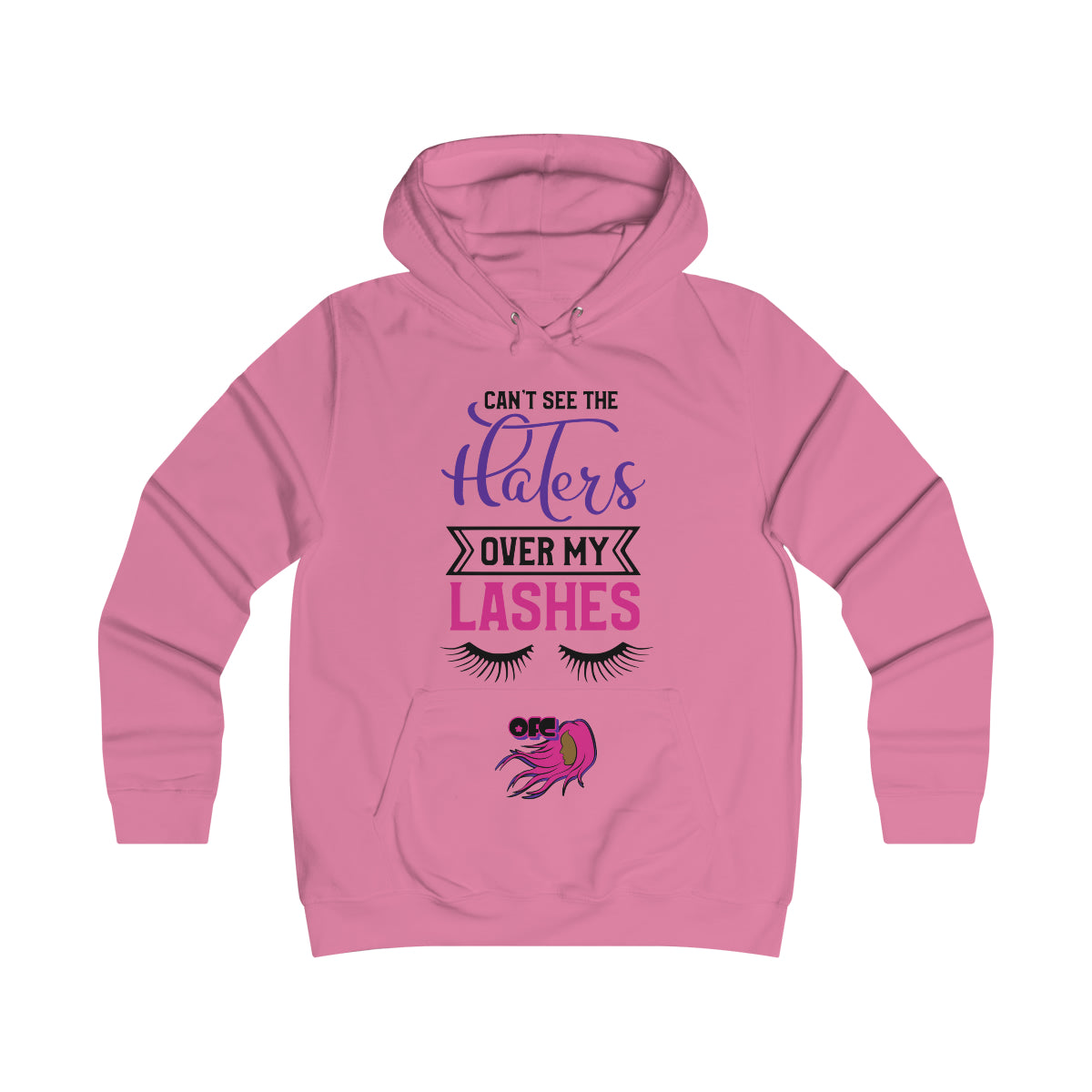 On Fleek Clothing 'Can't See My Haters' Girlie College Hoodie