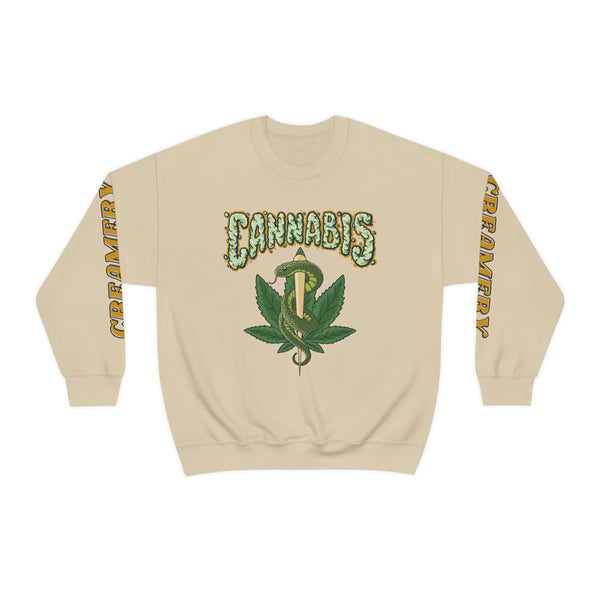 Creamery Deliveries 'Cannabis Snaked Spiff' Unisex Heavy Blend™ Crewneck Sweatshirt