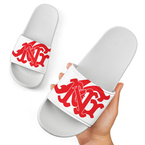 ANG Monogram Slides - White, Red