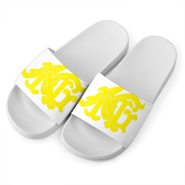 ANG Monogram Slides - White, Yellow