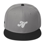 Alota Note$ Silver 'AN' Lettermark Snapback Hat