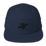 Alota Note$ Black 'AN' Lettermark Five Panel Hat