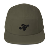 Alota Note$ Black 'AN' Lettermark Five Panel Hat