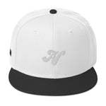 Alota Note$ Silver 'AN' Lettermark Snapback Hat