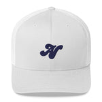 Alota Note$ Blue 'AN' Lettermark Trucker Hat