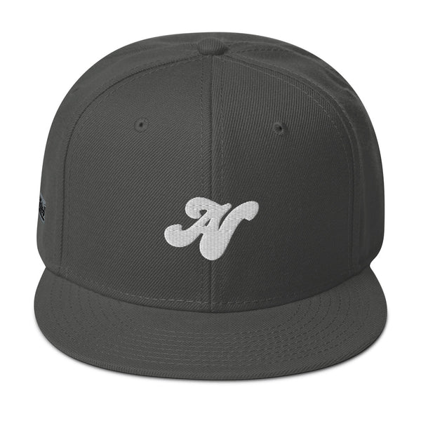 Alota Note$ Silver 'AN' Lettermark Snapback Hat