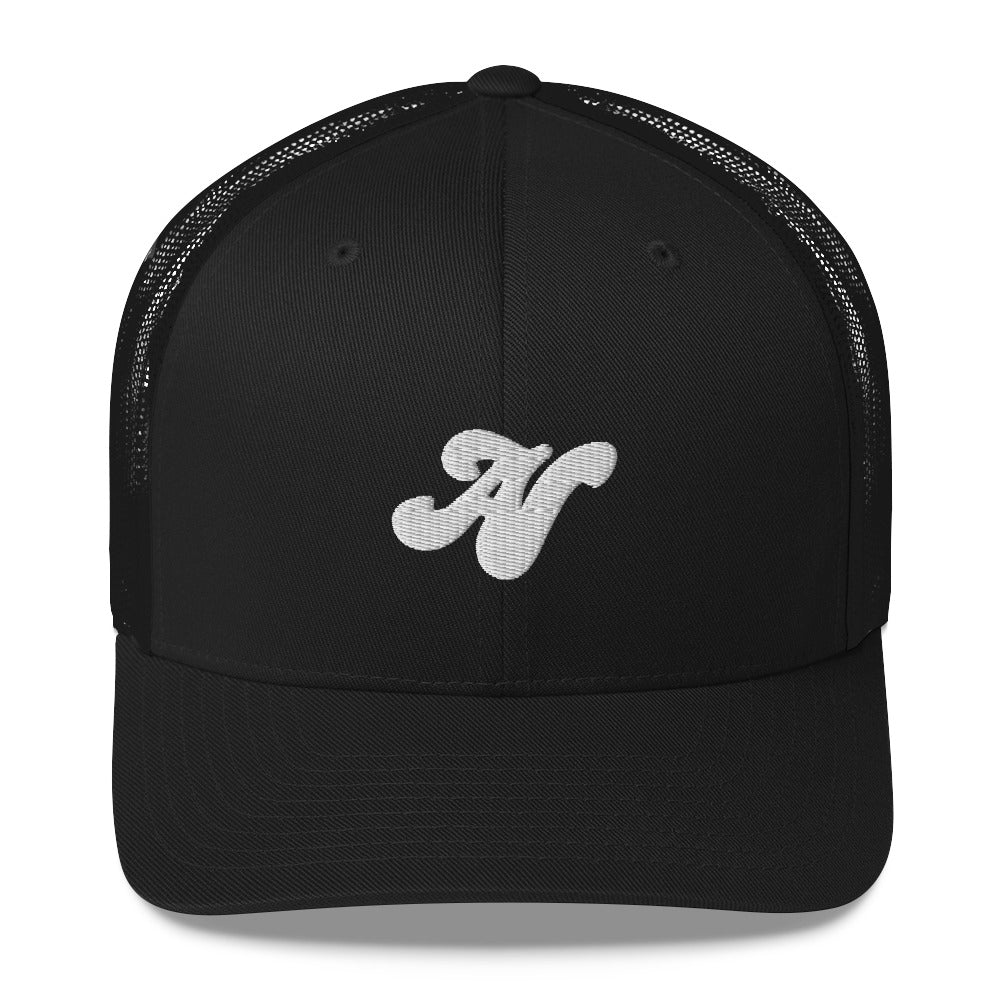 Alota Note$ White 'AN' Lettermark Trucker Hat