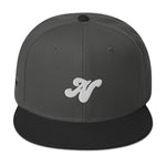 Alota Note$ Silver 'AN' Lettermark Snapback Hat