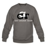 GCT Sleeved Slogan Crewneck Sweatshirt- - asphalt gray