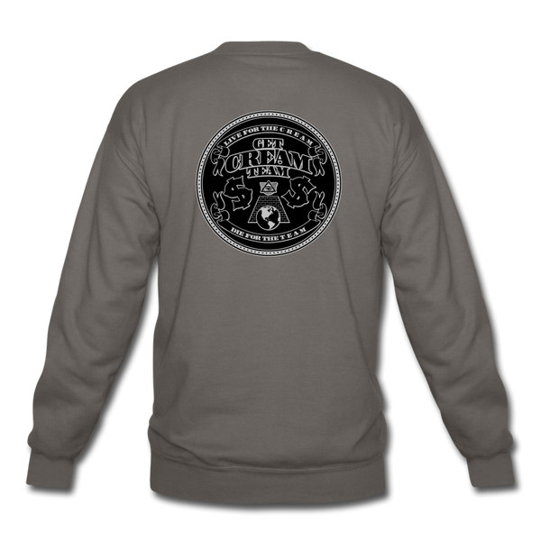 GCT Sleeved Slogan Crewneck Sweatshirt- - asphalt gray