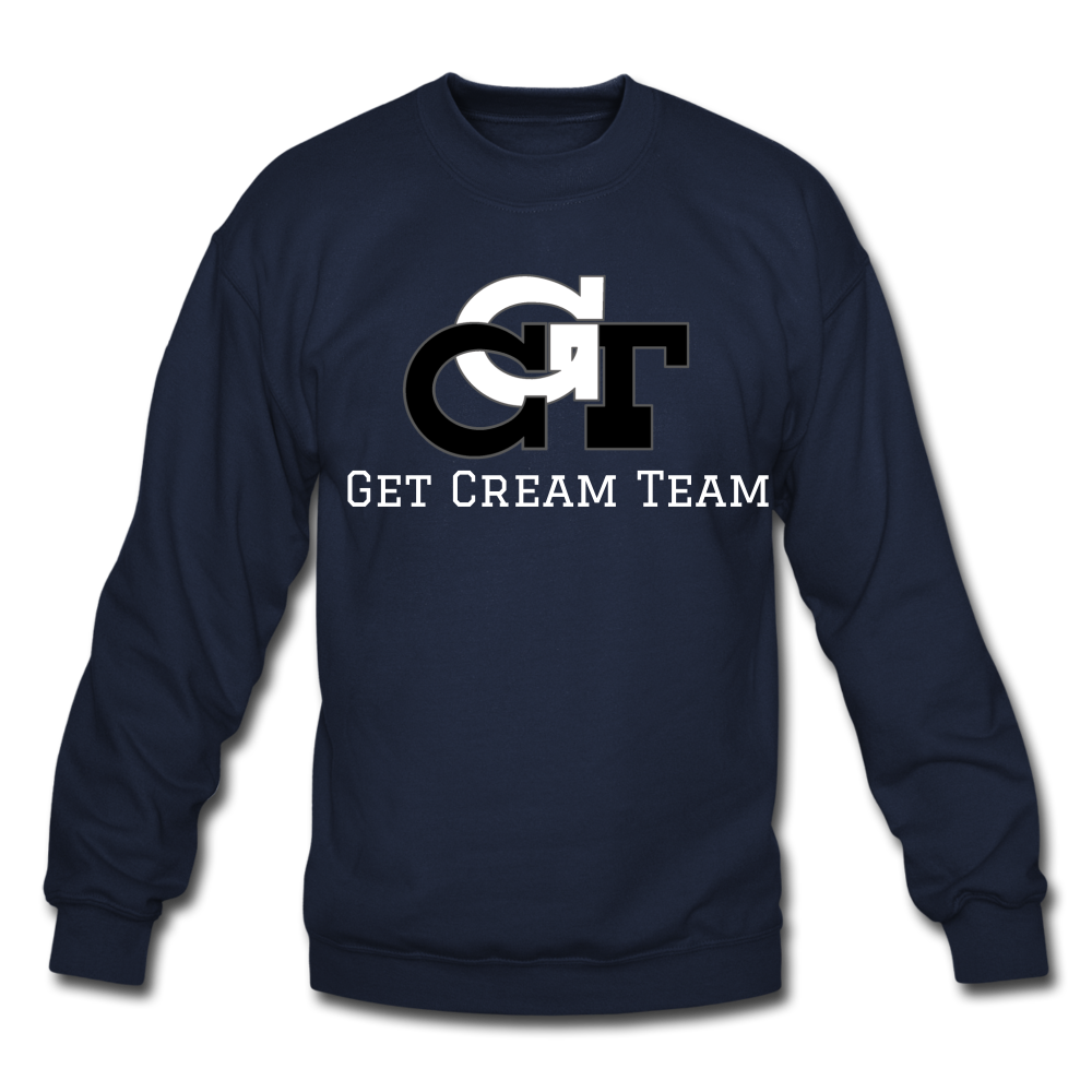 GCT Sleeved Slogan Crewneck Sweatshirt- - navy