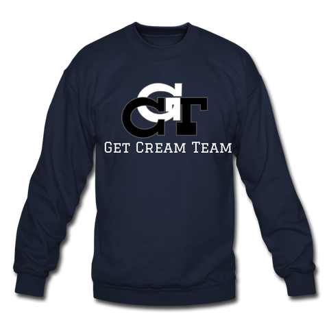 GCT Sleeved Slogan Crewneck Sweatshirt- - navy