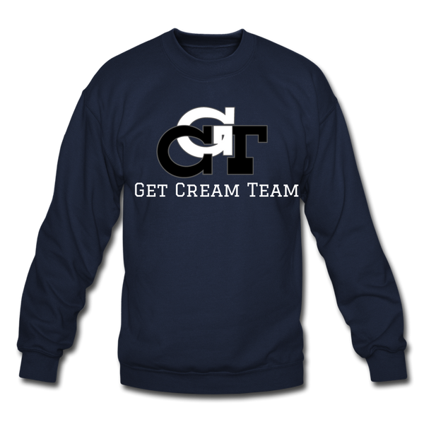 GCT Sleeved Slogan Crewneck Sweatshirt- - navy