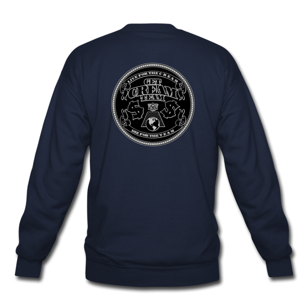 GCT Sleeved Slogan Crewneck Sweatshirt- - navy