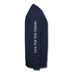 GCT Sleeved Slogan Crewneck Sweatshirt- - navy