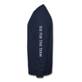 GCT Sleeved Slogan Crewneck Sweatshirt- - navy