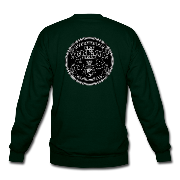 GCT Sleeved Slogan Crewneck Sweatshirt- - forest green