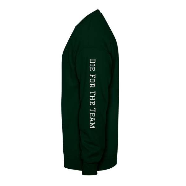 GCT Sleeved Slogan Crewneck Sweatshirt- - forest green