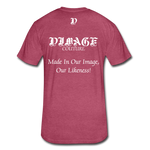 D'IMAG'E Couture Men's Happy Juneteenth Fitted Cotton/Poly T-Shirt by Next Level - heather burgundy