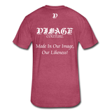 D'IMAG'E Couture Men's Happy Juneteenth Fitted Cotton/Poly T-Shirt by Next Level - heather burgundy