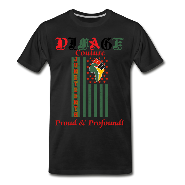 D'IMAG'E Couture Juneteenth Men's Premium T-Shirt - black