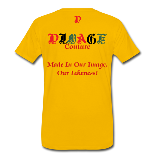 D'IMAG'E Couture Juneteenth Men's Premium T-Shirt - sun yellow