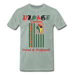 D'IMAG'E Couture Juneteenth Men's Premium T-Shirt - steel green