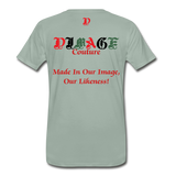 D'IMAG'E Couture Juneteenth Men's Premium T-Shirt - steel green