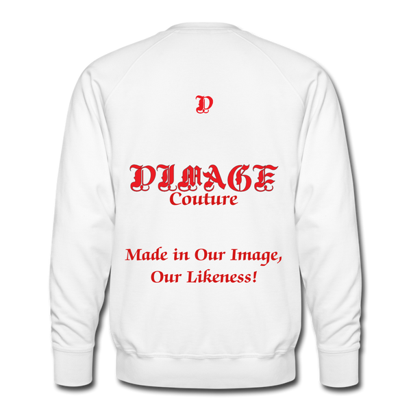 D'IMAG'E Couture JUNETEENTH Men’s Premium Sweatshirt - white