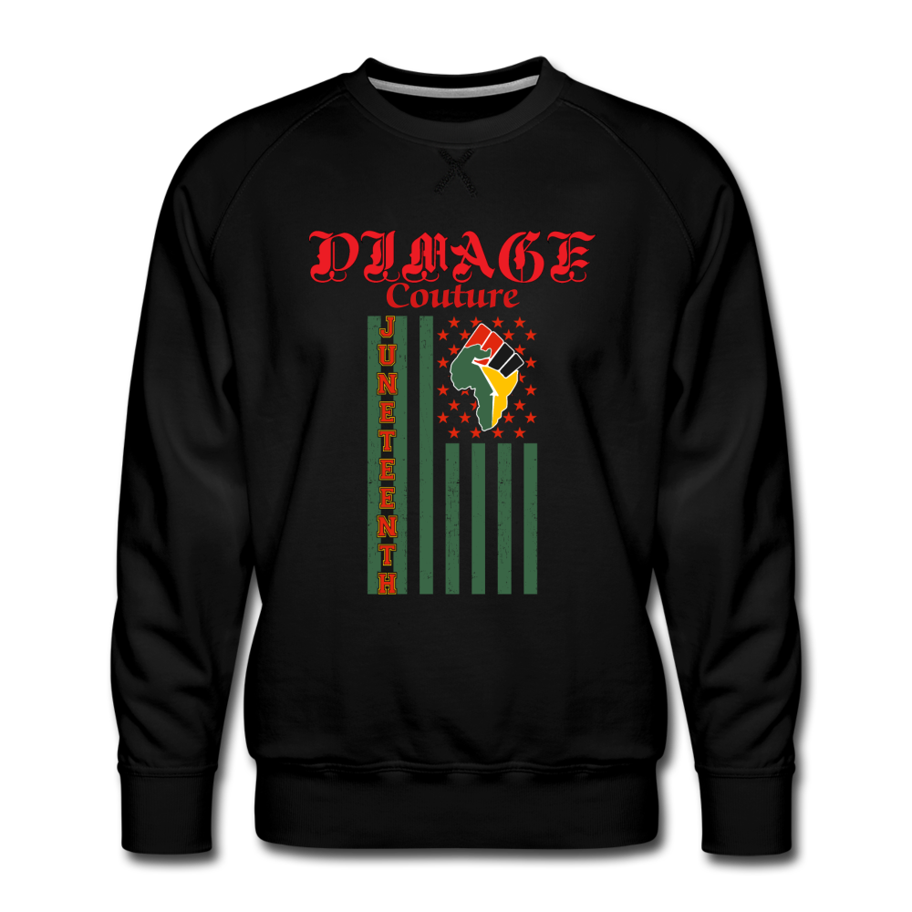 D'IMAG'E Couture JUNETEENTH Men’s Premium Sweatshirt - black