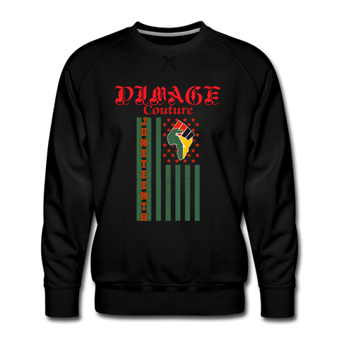 D'IMAG'E Couture JUNETEENTH Men’s Premium Sweatshirt - black