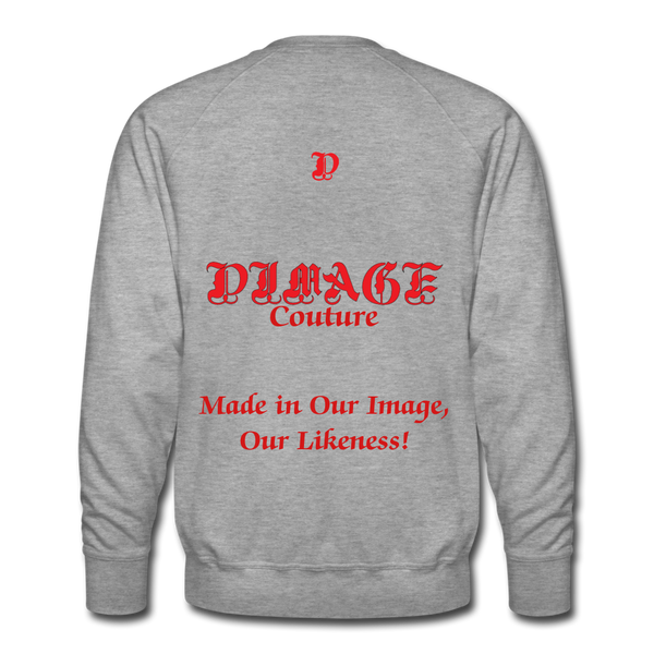 D'IMAG'E Couture JUNETEENTH Men’s Premium Sweatshirt - heather gray