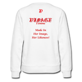 D'IMAG'E Femme Juneteenth Women’s Premium Sweatshirt - white