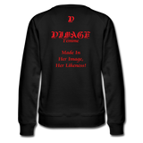 D'IMAG'E Femme Juneteenth Women’s Premium Sweatshirt - black