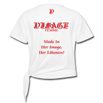 D'IMAG'E Femme African Drip Twist T-Shirt - white