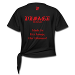 D'IMAG'E Femme African Drip Twist T-Shirt - black