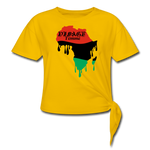 D'IMAG'E Femme African Drip Twist T-Shirt - sun yellow