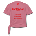 D'IMAG'E Femme African Drip Twist T-Shirt - mauve