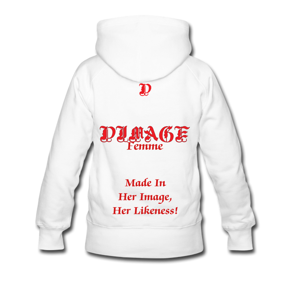 D'IMAG'E Femme Juneteenth Women’s Premium Sweatshirt - white