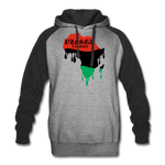 D'IMAG'E Unisex African Drip x Scarab Colorblock Premium Hoodie - heather gray/black