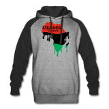 D'IMAG'E Unisex African Drip x Scarab Colorblock Premium Hoodie - heather gray/black