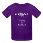 D'IMAG'E Legacy Wordmark & Slogan Youth T-Shirt - purple