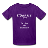 D'IMAG'E Legacy Wordmark & Slogan Youth T-Shirt - purple