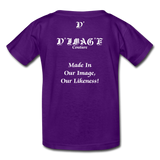 D'IMAG'E Legacy Wordmark & Slogan Youth T-Shirt - purple