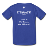 D'IMAG'E Legacy Wordmark & Slogan Youth T-Shirt - royal blue