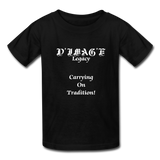 D'IMAG'E Legacy Wordmark & Slogan Youth T-Shirt - black