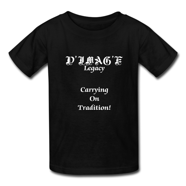 D'IMAG'E Legacy Wordmark & Slogan Youth T-Shirt - black