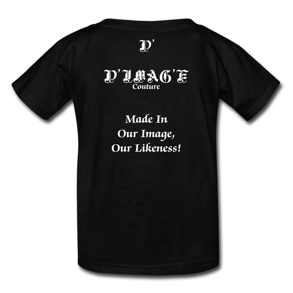 D'IMAG'E Legacy Wordmark & Slogan Youth T-Shirt - black