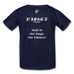 D'IMAG'E Legacy Wordmark & Slogan Youth T-Shirt - navy