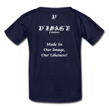 D'IMAG'E Legacy Wordmark & Slogan Youth T-Shirt - navy